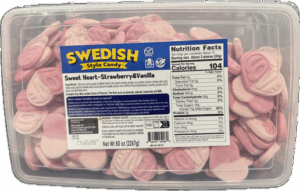 Mito Swedish Style Gummy Hearts Strawberry Vanilla 5lb Bulk